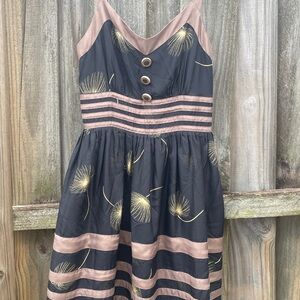 Burlapp/anthropologie Silk Dandelion print sundress. EUC size 6